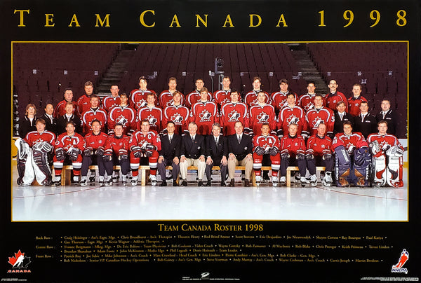 Team Canada Hockey 1998 Nagano Olympic Games Official Team Poster - Trends International
