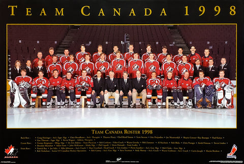 Team Canada Hockey 1998 Nagano Olympic Games Official Team Poster - Trends International