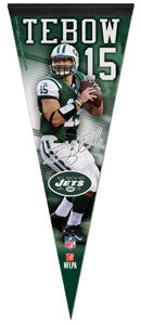 Tim Tebow "Signature Series" NY Jets Premium Felt Collector's Pennant (2012) - Wincraft