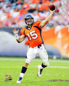 Tim Tebow "Orange Action" (2011) Denver Broncos Premium Poster Print - Photofile 16x20