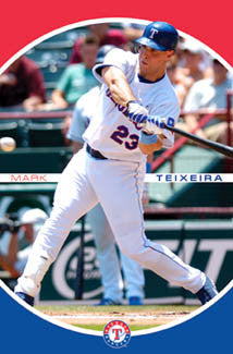 Mark Teixeira "Power" Texas Rangers MLB Action Poster - Costacos 2006