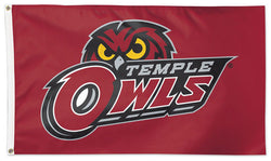 Temple Owls Official NCAA Deluxe 3'x5' Team Logo Flag - Wincraft Inc.