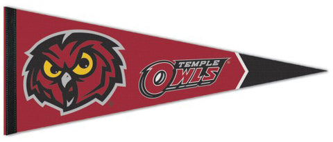 Temple University Owls NCAA Owl-Logo-Style Premium Felt Pennant - Wincraft Inc.