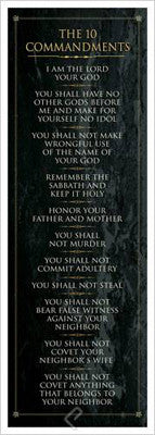 The Ten Commandments (G-d's Laws) - Eurographics Inc.