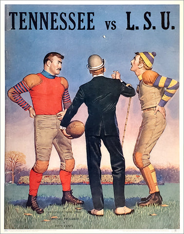 Tennessee Volunteers vs. LSU Football "Coin Flip" (1959) Vintage Program Cover 22x28 Poster Reproduction- Asgard Press