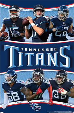 Tennessee Titans "Superstars" 6-Player Action NFL Football Poster - Costacos 2022