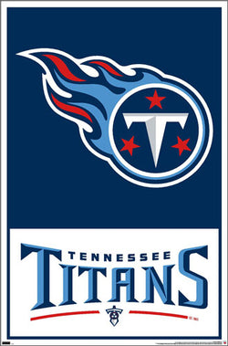 Tennessee Titans Official NFL Football Team Logo and Wordmark Poster - Costacos Sports