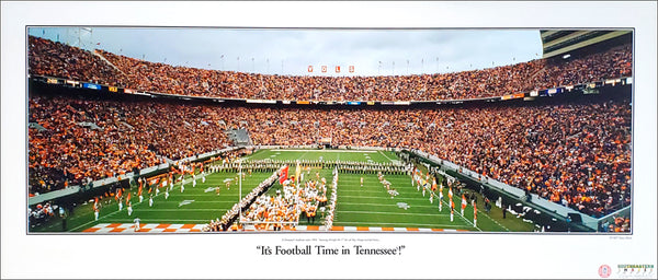 Tennessee Vols Football Nelyand Stadium "Football Time in Tennessee!" Running the T Panoramic Poster
