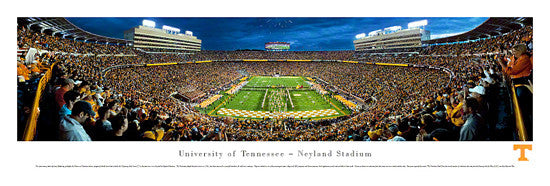 Tennessee Volunteers Football "Power T" Panoramic Poster Print - Blakeway 2012