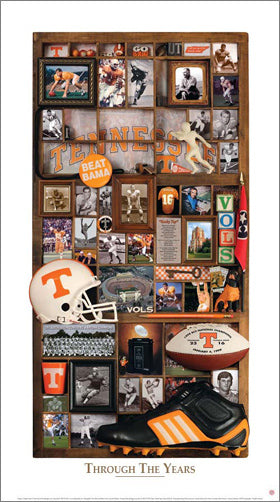 Tennessee Vols Football "Through the Years" Premium Poster Print - Smashgraphix Inc.