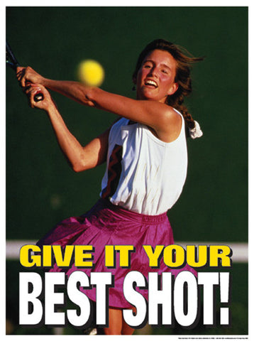 Tennis "Give it Your Best Shot" Motivational Poster - Fitnus Corp.