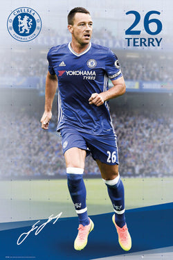 John Terry "Signature Series" Chelsea FC Official EPL Soccer Football Poster - GB Eye 2016/17