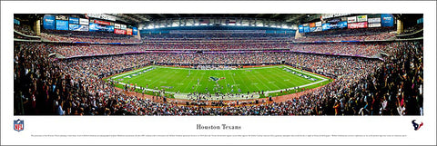 Houston Texans Reliant Stadium Game Night Panoramic Poster Print - Blakeway