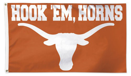 University of Texas Longhorns "Hook 'Em, Horns" Official NCAA Deluxe 3'x5' Team Flag - Wincraft
