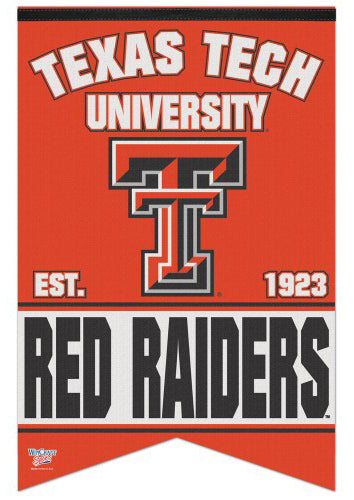 Texas Tech Red Raiders Est. 1923 NCAA Team Premium Felt Banner - Wincraft Inc.