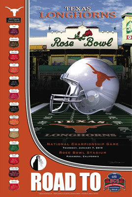 Texas Longhorns "Road to BCS" Commemorative Poster - Action Images 2010