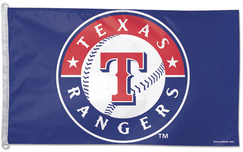 Texas Rangers Official MLB Baseball Team Crest Logo 3'x5' Flag - Wincraft Inc.