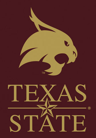 Texas State Bobcats "Maroon" Official 28x40 NCAA Premium Team Banner - BSI Products