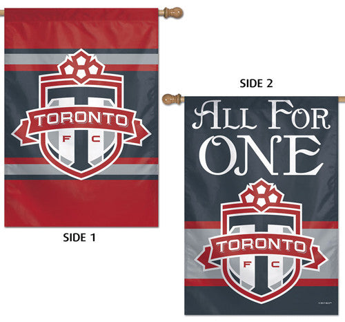 Toronto FC TFC "All For One" Official MLS Soccer Team 2-Sided Wall BANNER - Wincraft Inc.