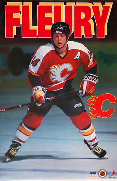 Theoren Fleury "Action" Calgary Flames NHL Action Poster - Starline Inc. 1995