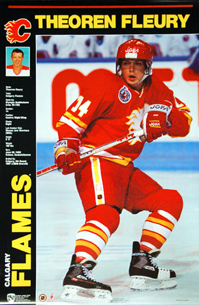 Theoren Fleury "Classic Profile" Calgary Flames NHL Action Poster- Norman James 1991