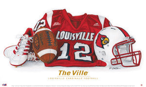 Louisville Cardinals Football "The Ville" Art Print (LE /2000) - Smashgraphix