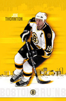 Vintage 1990's Boston Bruins Joe Thornton #19 CCM NHL Youth White
