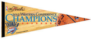 Oklahoma City Thunder 2012 NBA Western Conference Champs Premium Felt Pennant