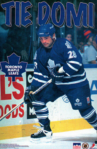 Tie Domi "Superstar" Toronto Maple Leafs NHL Hockey Action Poster - Starline 1997