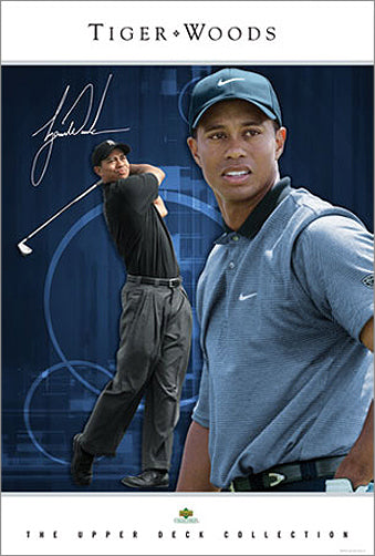 Tiger Woods "Intimidation" PGA Golf Poster - Upper Deck