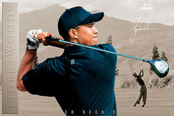 Tiger Woods "Determination" PGA Golf Poster - Upper Deck