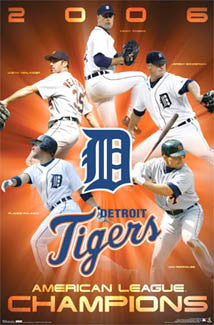 Detroit Tigers 2006 American League Champions Commemorative Poster - Costacos Sports