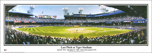 DETROIT TIGERS STADIUM COMERICA PARK RETIRED NUMBERS PHOTO POSTER