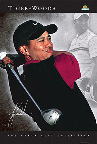 Tiger Woods "Vision" PGA Golf Poster - Upper Deck