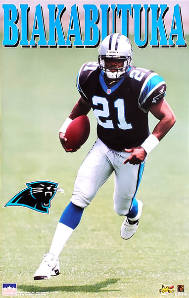Tim Biakabutuka "Action" Carolina Panthers NFL Football Poster - Starline Inc. 1996