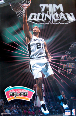 Tim Duncan "Shine" San Antonio Spurs NBA Action Poster - Starline Inc. 1999