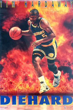 Tim Hardaway "Die Hard" Golden State Warriors NBA Basketball Action Poster - Costacos Brothers 1991