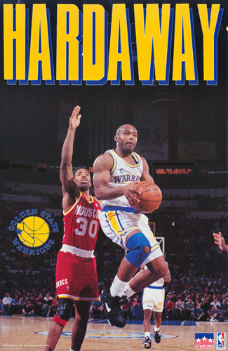 Tim Hardaway "Action" Golden State Warriors NBA Basketball Poster - Starline 1992