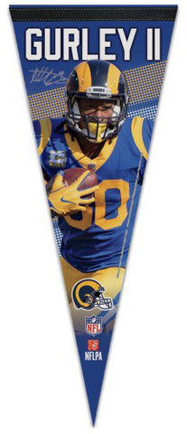 Todd Gurley "Signature Series" L.A. Rams Premium Felt Collector's PENNANT - Wincraft 2018