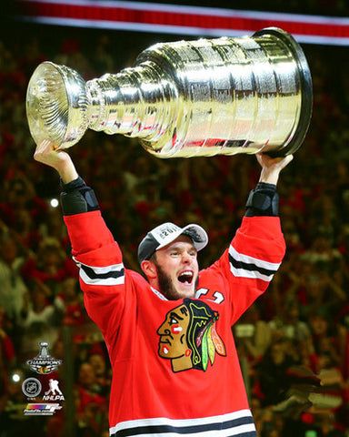 Jonathan Toews "Raise the Cup" 2015 Stanley Cup Champion Chicago Blackhawks Premium 16x20 Poster
