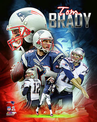 Tom Brady "Power Profile" New England Patriots Premium NFL Poster Print - Photofile 16x20