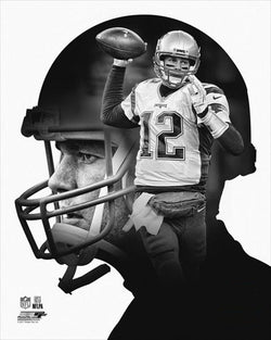 Tom Brady "Pro File" New England Patriots Premium Black-and-White Classic Poster Print - Photofile Inc.