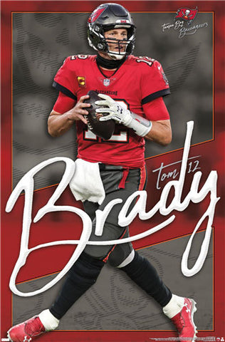 Tom Brady "QB Classic" Tampa Bay Buccaneers Official NFL Football Wall Poster - Costacos Sports 2021