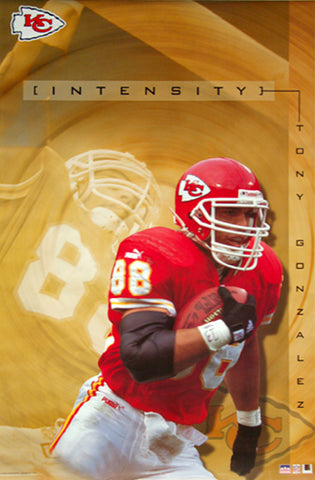 Tony Gonzalez "Intensity" Kansas City Chiefs Poster - Starline 2001