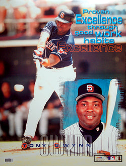 Tony Gwynn "Excellence" San Diego Padres MLB Motivational Poster - Photo File 1999