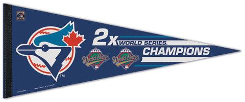Toronto Blue Jays Two-Time World Series Champions Official MLB Baseball Premium Felt Pennant - Wincraft