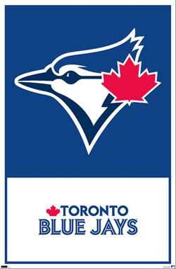 Toronto Blue Jays Logo and Wordmark Official MLB Baseball Poster - Costacos Sports