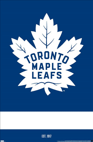 Toronto Maple Leafs "Est. 1917" Official NHL Hockey Team Logo Poster - – Sports Poster Warehouse