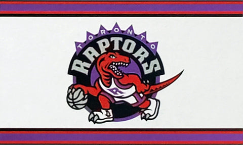 Toronto Raptors Hardwood Classic 1990s Dinosaur-Style (White Background) NBA Basketball 3'x5' Banner FLAG - The Sports Vault