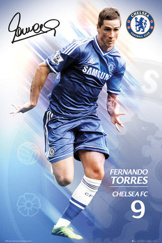 Fernando Torres "Signature" Chelsea FC Official Action Poster - GB Eye (UK)